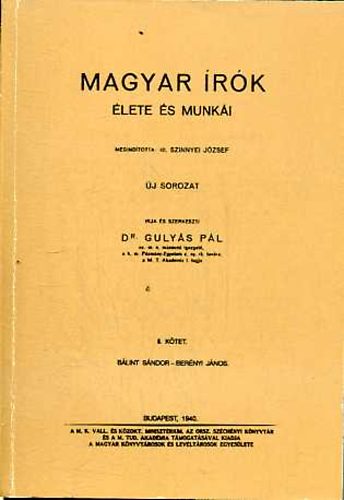 Szinnyei J�zsef - Magyar �r�k �lete �s munk�i II. k�tet