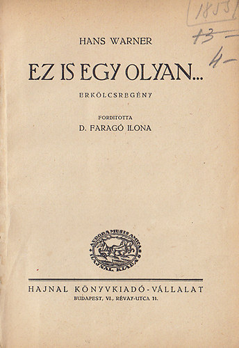Hans Warner - Ez is egy olyan... erklcsregny
