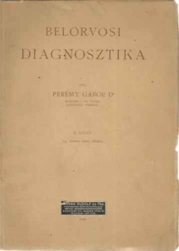 Dr. Per�mmy G�bor - Belorvosi diagnosztika  II.k�tet