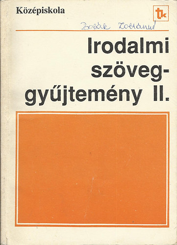 dr. Moh�csy K�roly - Irodalmi sz�veggy�jtem�ny II.