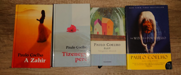 Paulo Coelho - 3 könyv Paulo Coelhotól és egy angol nyelvű ajándékba: A Zahir, Tizenegy perc, Élet + The Witch of Portobello