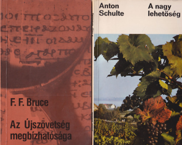 F. F. Bruce, Dieter Boddenberg Anton Schulte - 4 db vall�si k�nyv: A nagy lehet�s�g + Az �jsz�vets�g megb�zhat�s�ga + K�rd�seim - Isten v�lasza +M�ller Gy�rgy napl�j�b�l