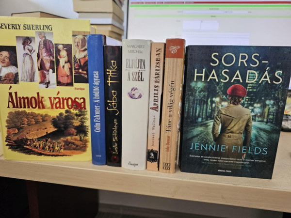 Isla Dewar, Michael Wallner, Margaret Mitchell, Leslie Schönbrunn, Colin Falconer, Beverly Swerling Jennie Fields - 7db történelmi kötet, KÖNYVMENTŐ AJÁNLAT: Sorshasadás+ Tánc a világ végén+ Április Párizsban+ Elfújta a szél+ Sába titka+ A hódító ágyas+ Álmok városa