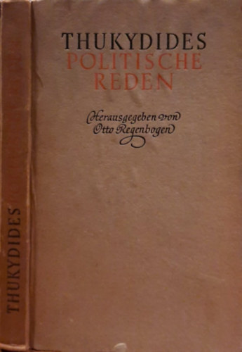 Otto Regenbogen - Thukydides politische Reden