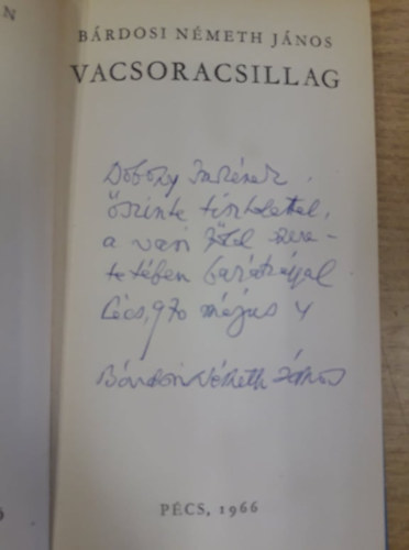 Bárdosi Németh János - Vacsoracsillag