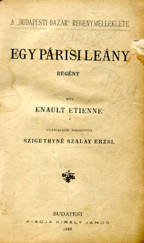 Enault Etienne - Egy prisi leny