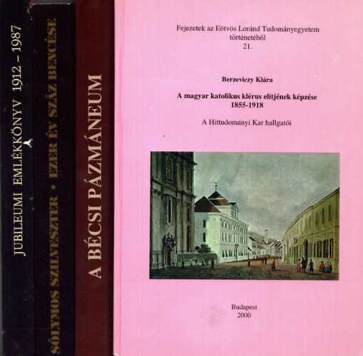 Dr. Zombori István (szerk.), Berzeviczy Klára, Sólymos Szilveszter Timkó Imre (szerk.) - 4 db vallási könyv: A Hajdúdorogi Bizánci Katolikus Egyházmegye jubileumi évkönyve 1912-1987 + A Bécsi Pázmáneum + Ezer év száz bencése + A magyar katolikus klérus elitjének képzése 1855-1918