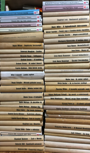 Heinrich Bll, Witold Gombrowicz, Marguarite Yourcenar, Jean-Paul Sartre, David Herbert Lawrence, Norman Mailer, Angus Wilson, William Somerset Maugham, Hermann Hesse, Graham Greene, Jurij Trifonov - 58 db a Vilgknyvtr sorozatbl