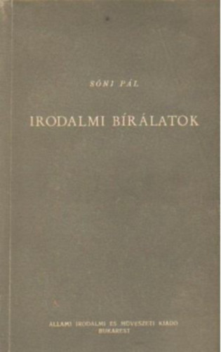 S�ni P�l - Irodalmi b�r�latok