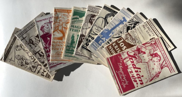 FERENCES VILGMISSZIK 11DB FZET: 1. INDINVR 2. JOS KRISZTUS NYOMDOKAIN 3. MONDLA, A RABSZOLGALNY 4. KNA S A KATOLIKUS EGYHZ 5. POGNY ISTENEK RNYKBAN 6. MAGYAR FERENCESEK KNA FEL. BUDAPEST-SANGHAI 7. MAGYAR FERENCESEK