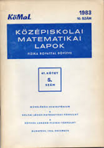 Kzpiskolai matematikai lapok fizika rovattal bvtve 49. ktet 5. szm