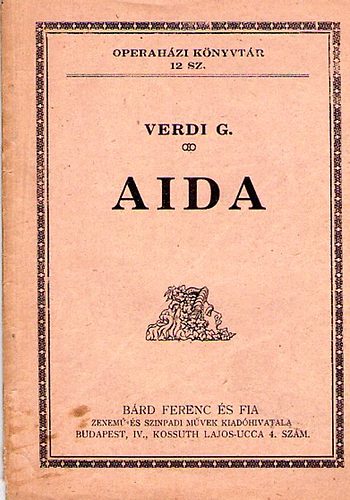 Verdi - Aida (Szvegknyv)
