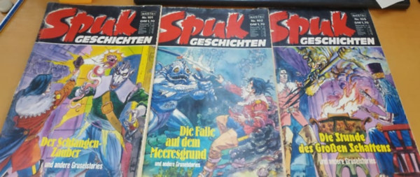 Bastei-Comic - 3 db Spuck Geschichten: Nr. 101.: Der Schlangenzauber + Nr. 102: Die Falle auf dem Meeresgrund + Nr. 105: Die Stunde des Grossen Schattens