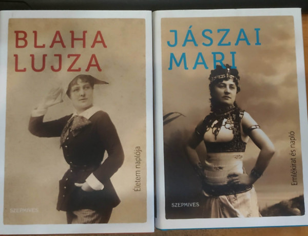 J�szai Mari Blaha Lujza - 2 db �letrajzi k�tet: Blaha Lujza (�letem napl�ja) + J�szai Mari (Eml�kirat �s napl�)