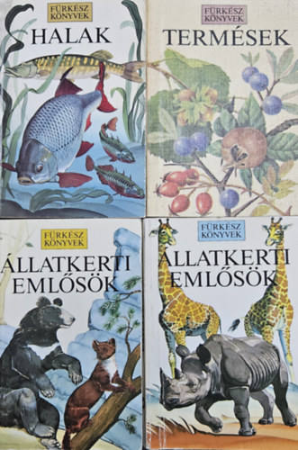 Burton J.A.-Pearson B., Marjorie és Philip Blamey Prichard M.-Linsell K. - 4 db könyv a Fürkész könyvek sorozatból: Halak + Állatkerti emlősök 1-2. + Termések (3 mű 4 kötetben)