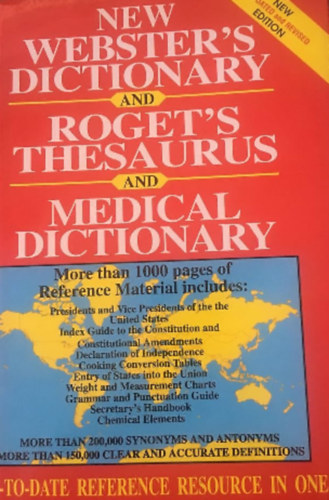 nincs megadva - new webster's dictionary and rogget'ts thesaurus