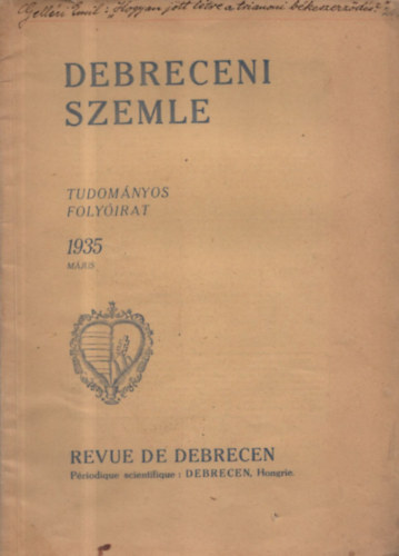Debreceni Szemle (Tudományos folyóirat) 1935/május