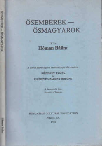 Szendrey Tams  Hman Blint (szerk.), Clementis-Zhony Botond (szerk.) - semberek - smagyarok (Posztumusz els kiads)