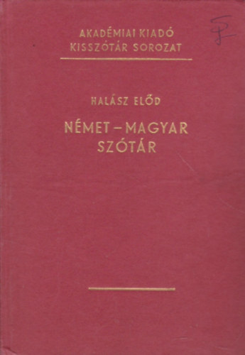 Hal�sz El�d - N�met-magyar sz�t�r