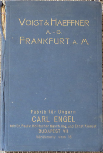 Voigt & Haeffner A. - G. - Spezialfabrik elektrischer Starkstromapparate - Ausgabe 1925