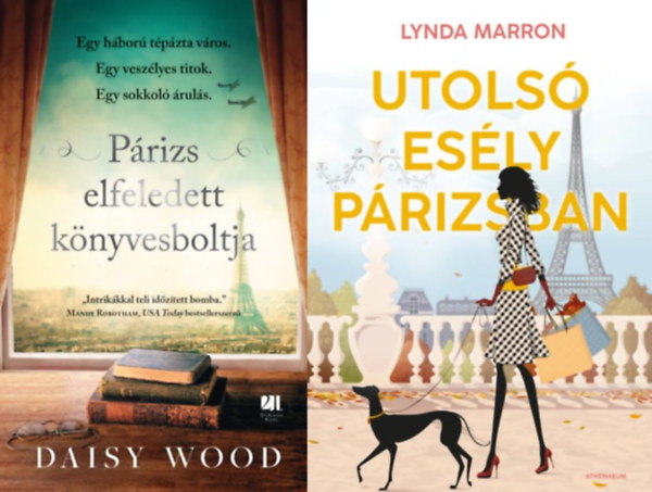 Daisy Wood, Marron Lynda, Lynda Marron Daisy Wood - 2 db Párizsban játszódó romantikus regény: Utolsó esély Párizsban + Párizs elfeledett könyvesboltja