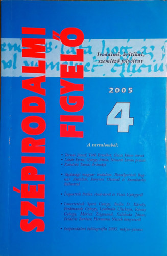 Szpirodalmi Figyel 2005/4.