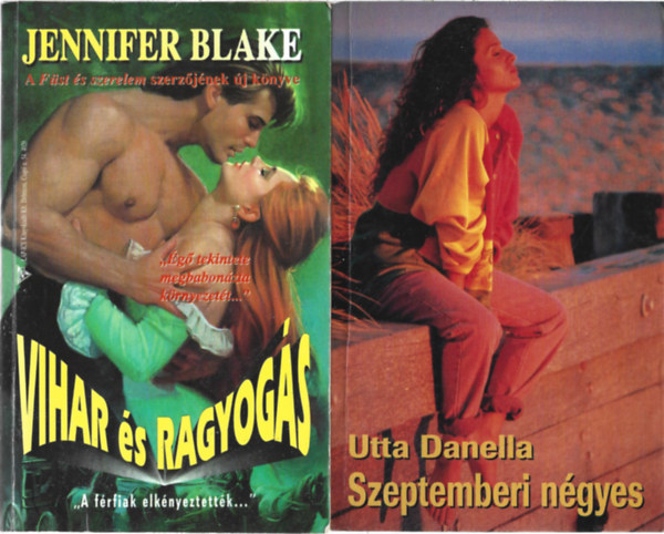 2 db könyv, Jennifer Blake: Vihar és ragyogás, Utta Danella: Szeptemberi négyes