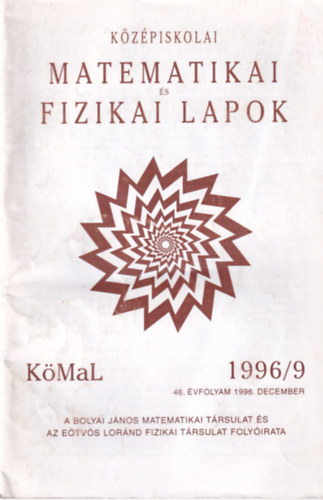 Olh Vera  (fszerk.) - Kzpiskolai matematikai  s fizikai lapok 1996/9