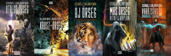 Arkagyij Suspanov, Vlagyimir Vasziljev, Vitalij Kaplan Szergej Lukjanyenko - 5 db sci-fi regény az Őrség sorozatból: Utolsó őrség (Őrség 4.) + Káosz-Őrség (Őrség 5.) + Új Őrség (Őrség 6.) + Más Őrség (Őrség 7.) + VarázsŐrség (Őrség 10.) (az Őrség sorozat 4., 5., 6., 7. és 10. része)