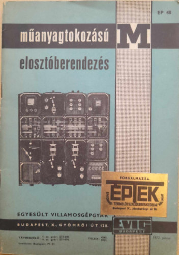 Ern�ffy Menyh�rt - M�anyagtokoz�s� eloszt�berendez�s