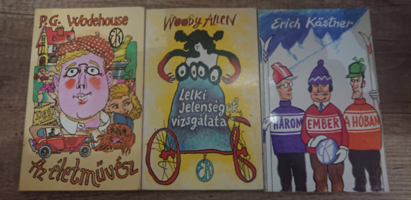 Woody Allen, Erich Kästner P. G. Wodehouse - 3 fergeteges könyv a hosszú téli estékre: Három ember a hóban, Lelki jelenségek vizsgálata, Az életművész