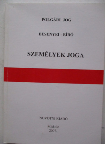 Besenyei Lajos; Br Gyrgy - Szemlyek joga (Polgri jog)