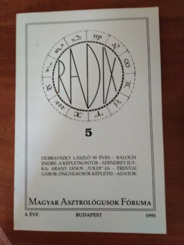 Budapest - Radix 5. 4. vf. 1995 (magyar asztrolgusok fruma)