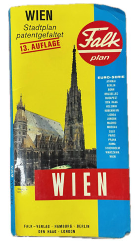 Wien. Stadtplan patentgefaltet 13. Auflage