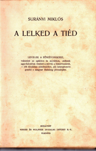 Surányi Miklós - A lelked a tiéd