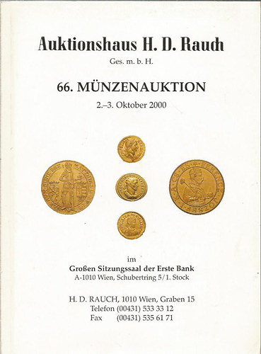 Auktionshaus H.D. Rauch - 66. Mnzenauktion - 2-3. Oktober 2000