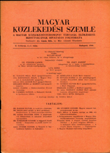 ifj. Gonda B�la - Magyar K�zleked�si szemle II. �vfolyam 2-3. sz�m