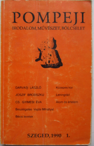 Pompeji (irodalom, művészet, bölcselet) 1990/1.