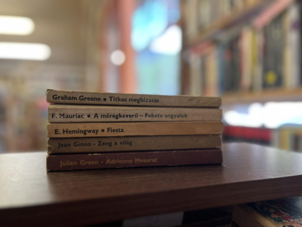 Giono, J., E. Hemingway, Francois Mauriac, Graham Greene Green J. - 5 db Olcs� K�nyvt�r k�nyv
