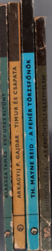 Arkagyij P. Gajdar, Thomas Mayne Reid, Heged�s G�za Alaksza Tam�s - 4 db Delfin k�nyv ( egy�tt ) 1. Egy utas elt�nt, 2. Timur �s csapata, 3. A feh�r t�rzsf�n�k, 4. Az erd�nt�li veszedelem.