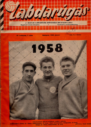 Barcs Sándor (szerk.) - Labdarúgás 1958, 1959 teljes évfolyamok egybekötve