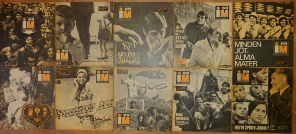 10 lapszm az Ifjsgi Magazin 1969-es vfolyambl: janur, februr, mrcius, prilis, mjus, jnius, jlius, augusztus, szeptember, november