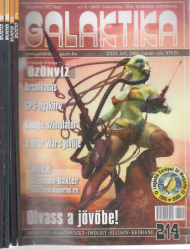 4 db. Galaktika magazin (2008. január, február, július, augusztus)