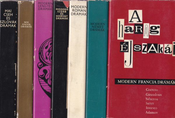 Dr�ma k�nyvcsomag 7db. k�nyv :Modern francia dr�m�k+Modern n�met dr�m�k+Modern rom�n dr�m�k+Modern szerb �s horv�th dr�m�k+Modern lengyel dr�m�k+Mai angol dr�m�k +Mai cseh �s szlov�k dr�m�k +