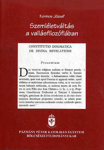 Kormos József - Szemléletváltás a vallásfilozófiában
