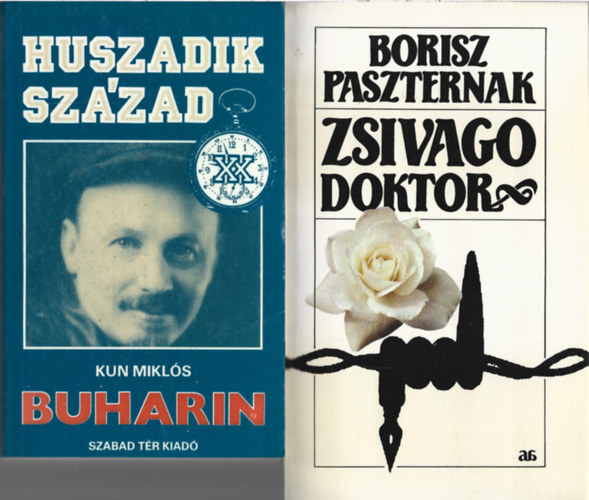 2 db knyv, Kun Mikls: Buharin, Borisz Paszternak: Zsivago doktor