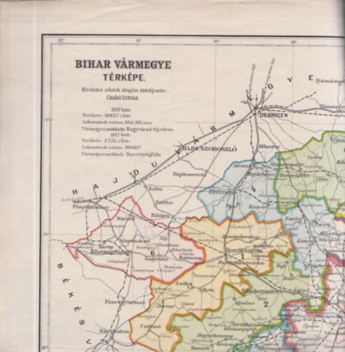 Czak Istvn - Bihar vrmegye trkpe (42x42,5 cm)