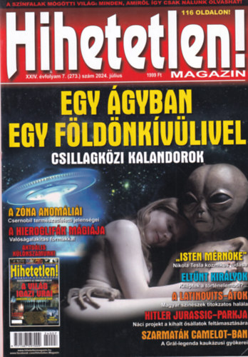 Hihetetlen magazin XXIV. vfolyam 7. (273.) szm 2024. jlius