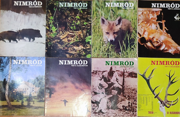 8db Nimród magazin - 1981. február, március, május, június, július, augusztus, október, december