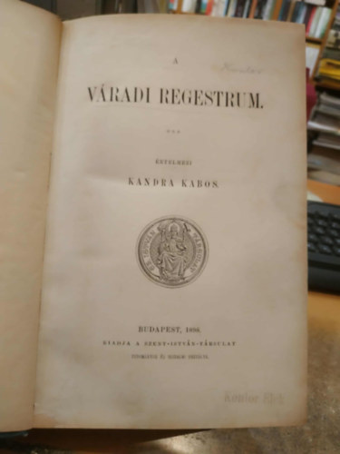 Kandra Kabos - A váradi regestrum